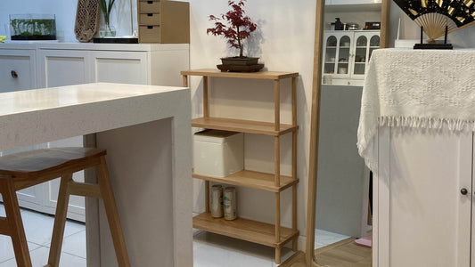 Vertical Wood Storage Shelf