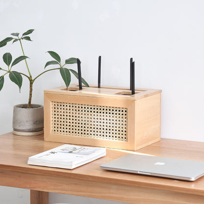 Rattan Router Storage Box