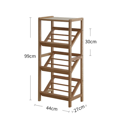 Slanted Wooden Shoe Rack