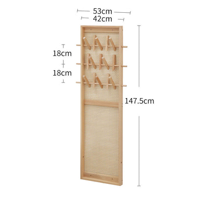 Rattan Wall Mounted Clothing Rack