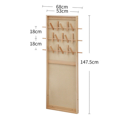 Rattan Wall Mounted Clothing Rack