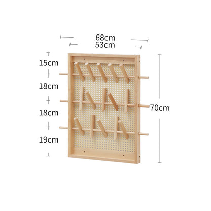 Rattan Wall Mounted Clothing Rack