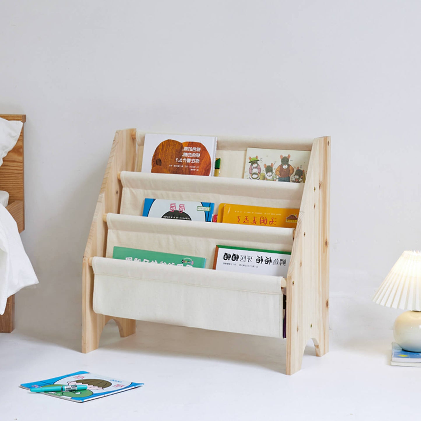 Wood Display Bookshelf