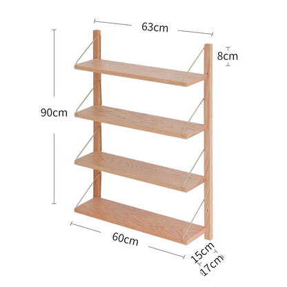 Adjustable solid wood Multi-Tier Wall Flexible Display Shelf Unit Rack with storage bins