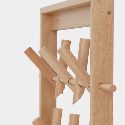 Beech Wall Mounted Clothing Rack