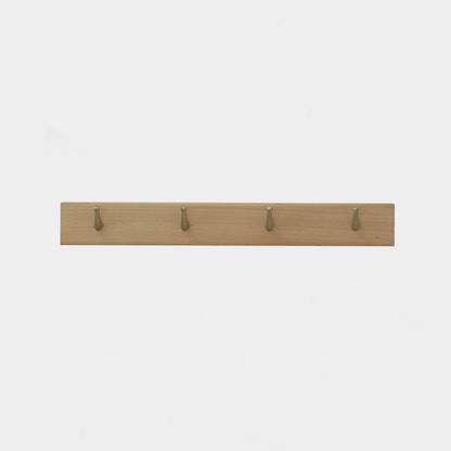 Solid Wood Brass Hooks Rack