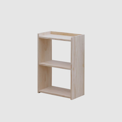 Natural Wood Desk Side Bookshelf