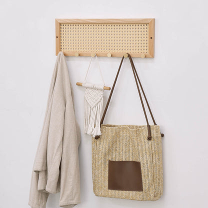 Rattan Wall Hooks Rack