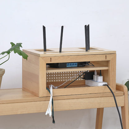 Rattan Router Storage Box