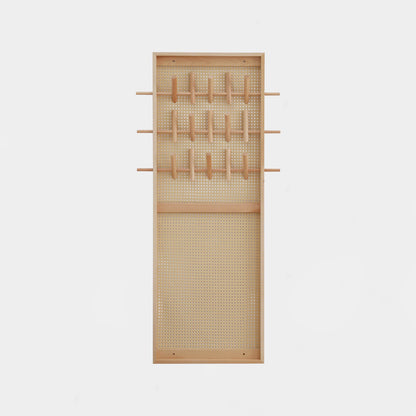 Rattan Wall Mounted Clothing Rack