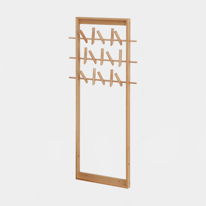 Beech Wall Mounted Clothing Rack