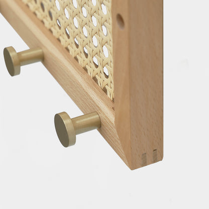 Rattan Wall Hooks Rack