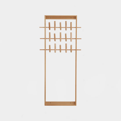 Beech Wall Mounted Clothing Rack