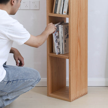 Adjustable Slim Custom Wooden Bookcase