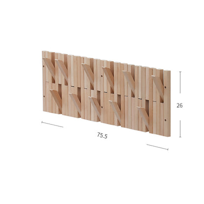 2tier plus size beech wood hooks rack 