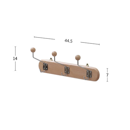 natural beech wood 3hooks rack