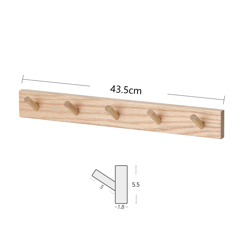 Solid Wood Hooks Rack