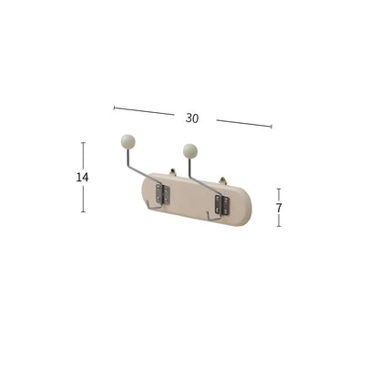 white beech wood 2hooks rack