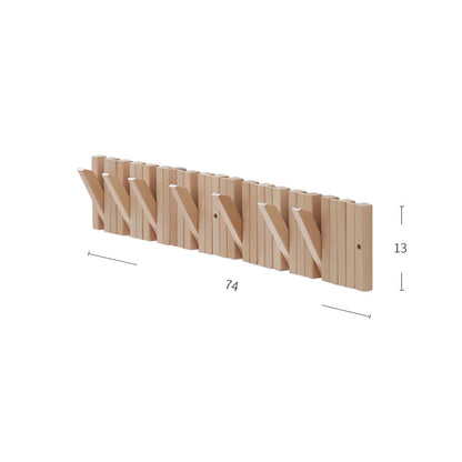 plus size beech wood hooks rack 